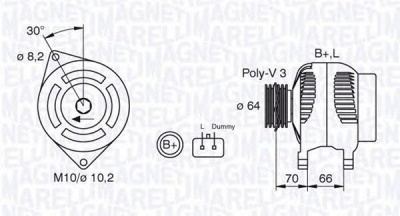 MAGNETI MARELLI 063310506010 -  Генератор